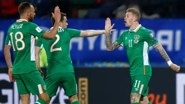 James McClean celebrates