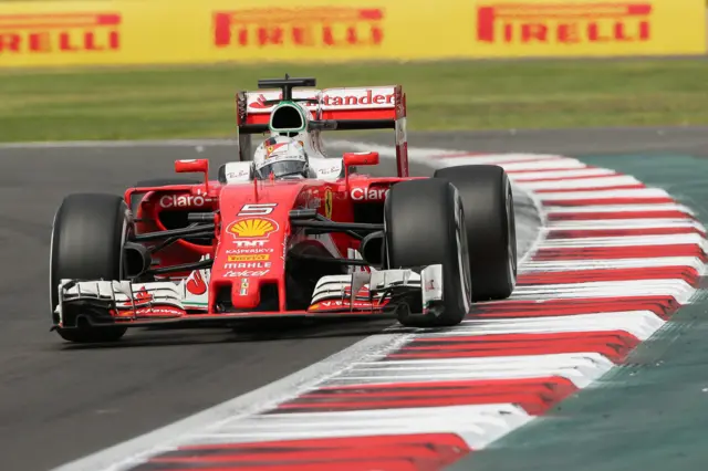 Sebastian Vettel at the Mexican Grand Prix