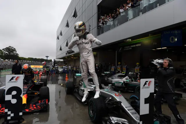 Hamilton celebrates