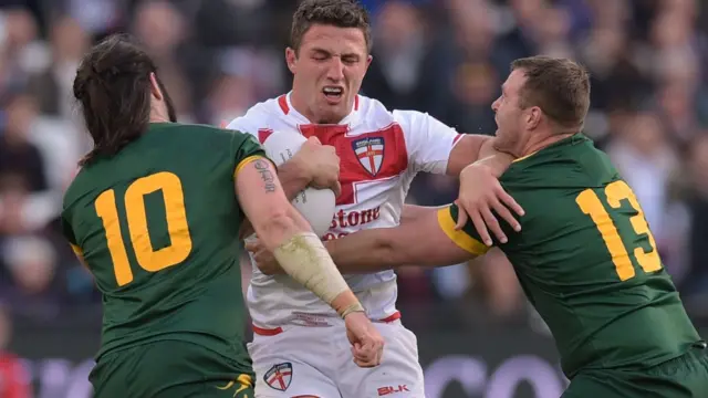 Sam Burgess is tackled