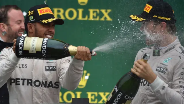 Podium celebrations