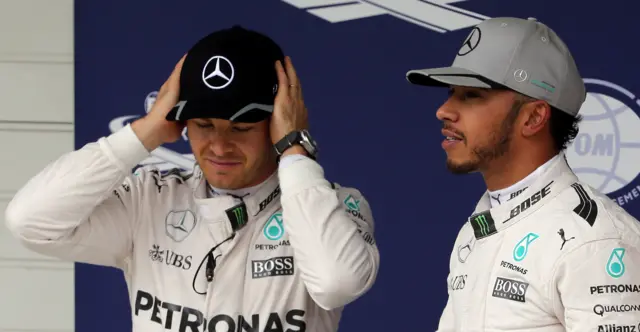 Nico Rosberg and Lewis Hamilton