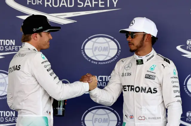 Nico Rosberg and Lewis Hamilton