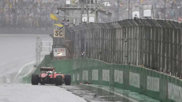 Raikkonen stopped after the crash