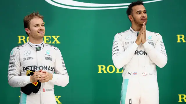 Nico Rosberg and Lewis Hamilton