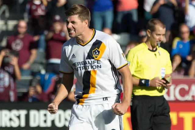 Steven Gerrard in action for LA Galaxy