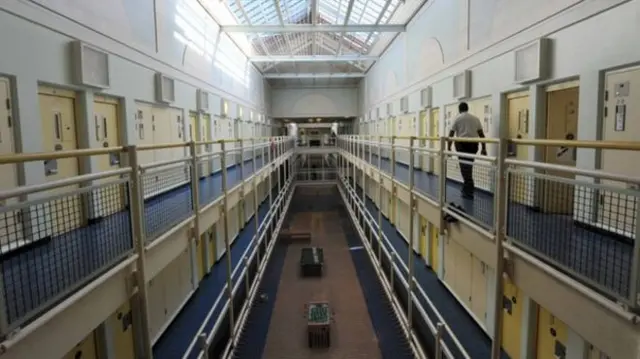 The inside of a prison