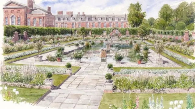 Image of new memorial garden at Kensington Palace