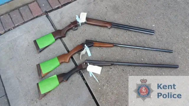 Three guns handed into Kent Police