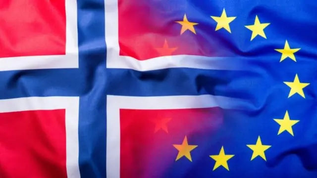 Norway and EU flag