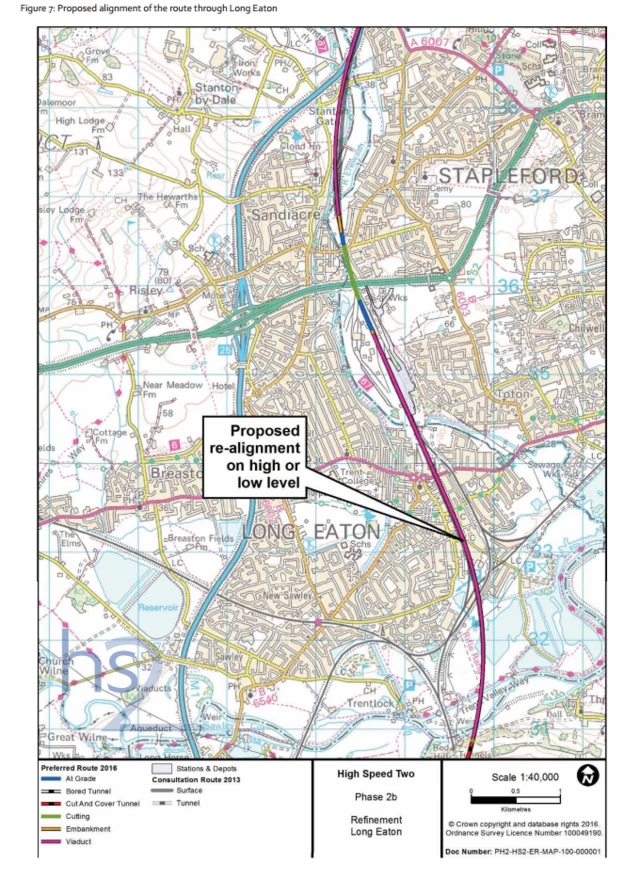 Long Eaton map