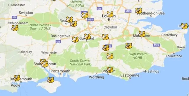 Children in Need map