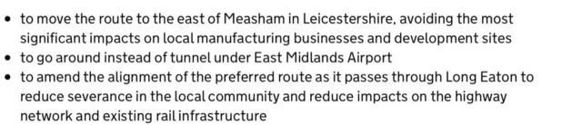 HS2 changes