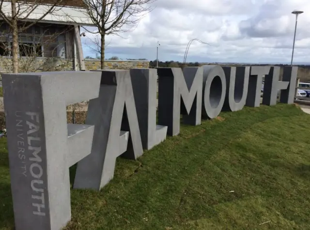 Falmouth University sign