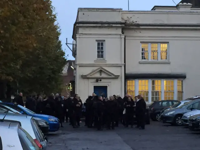 Prison officer protest at Pentonville