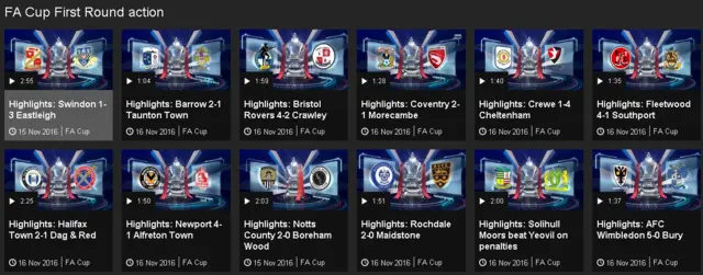 FA Cup highlights video wall