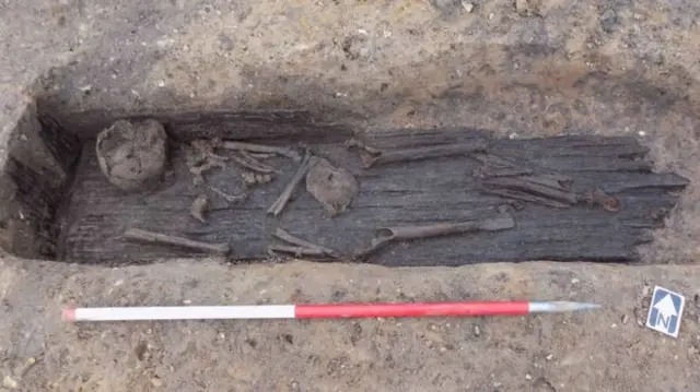 One of the Anglo-Saxon tree-trunk coffins