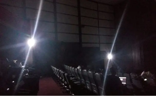 Rechargeable lamps at the Accra International Conference Centre