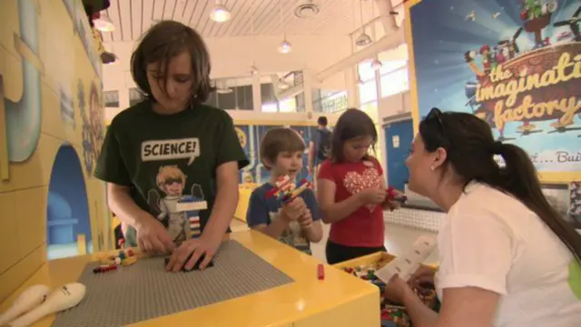 Children in a play centre