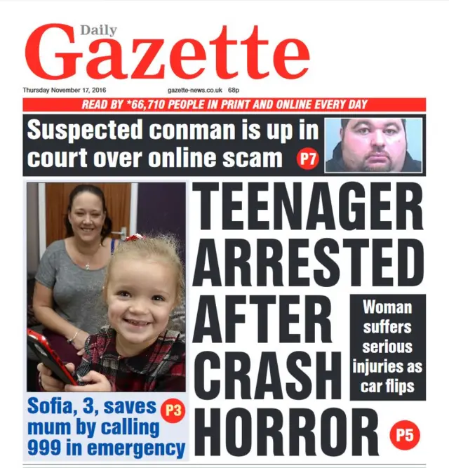 The Gazette front page