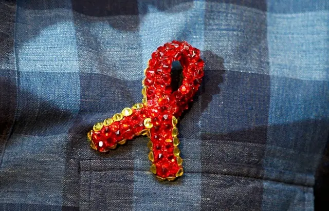 HIV pin badge