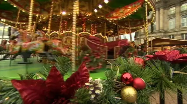 Carousel at Birmingham Christmas Market