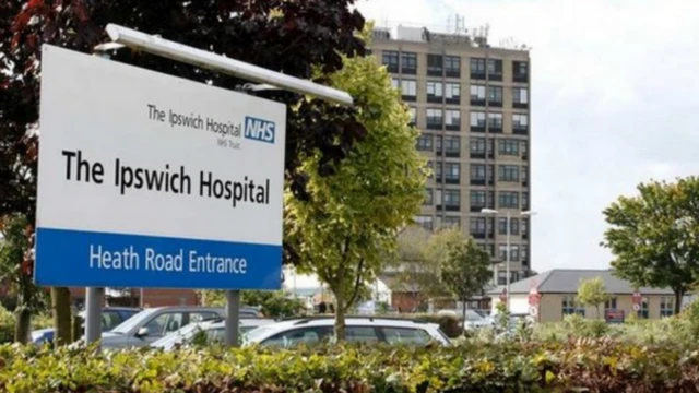 Ipswich Hospital sign