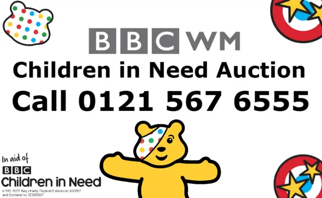 Children in Need auction on BBCWM