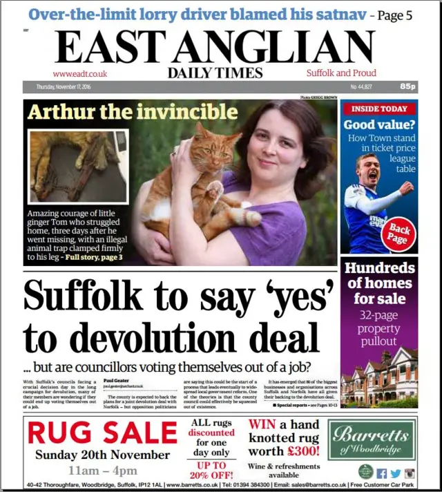 Front page of EADT