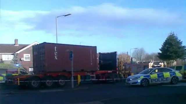 Scene of crash in West Bromwich