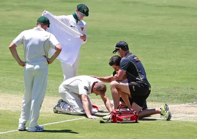 Adam Voges receives treatment