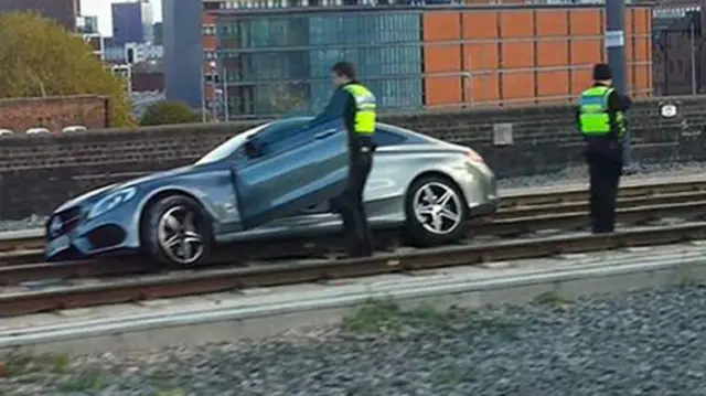 Car on track