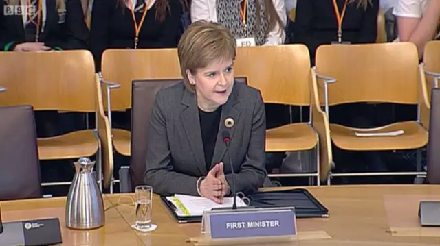 Nicola Sturgeon appeared before a special session of the committee conveners' group