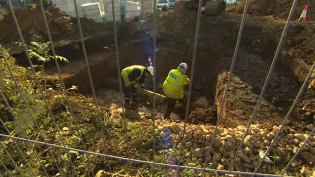 Gas pipe in ground