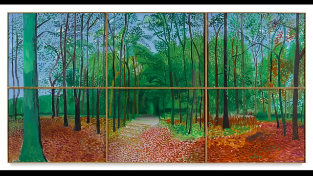 David Hockney painting