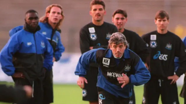 Kevin Keegan in his first spell in charge of Newcastle United