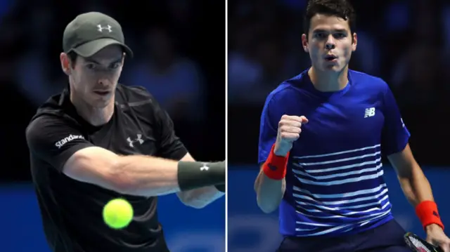 Andy Murray (left) and Milos Raonic