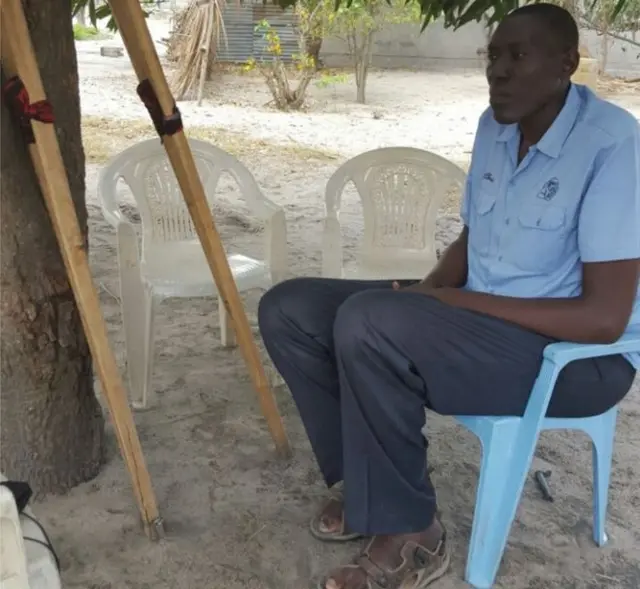 Baraka Elias sitting