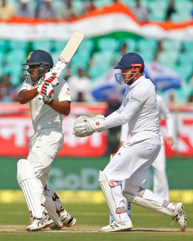 Jayant Yadav in action