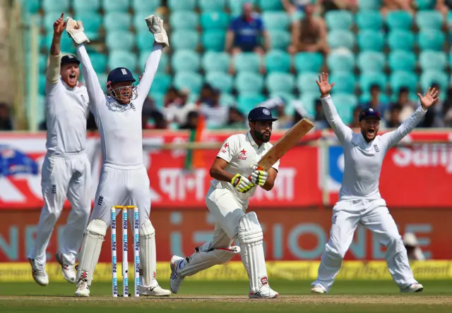 England successfully appeals for the dismissal of India's Ravindra Jadeja