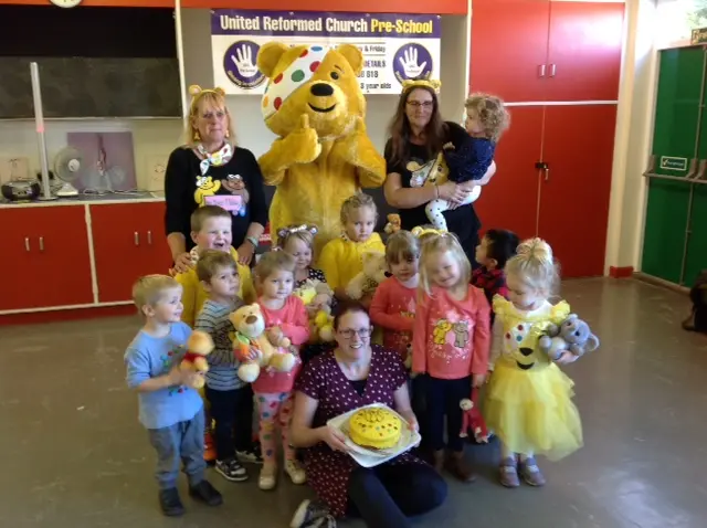 Pudsey at the URC pre-school in Stowmarket