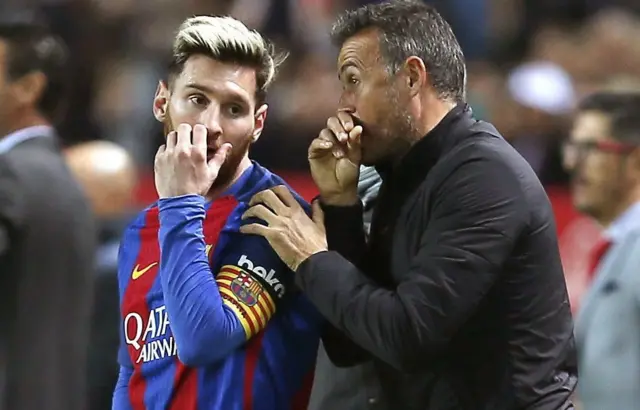 Luis Enrique andLionel Messi