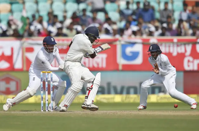 Jayant Yadav in action