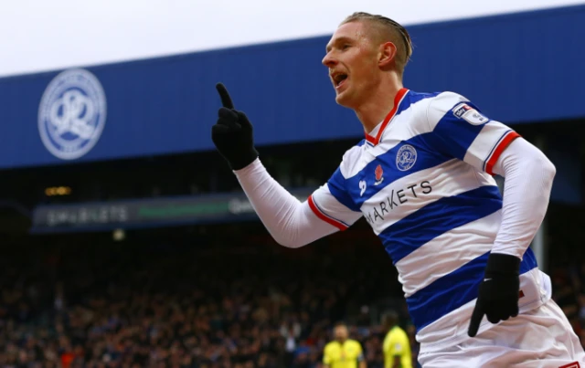 Seb Polter celebrates goal for QPR