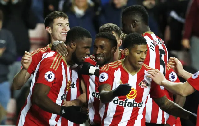 Victor Anichebe celebrates scoring their third