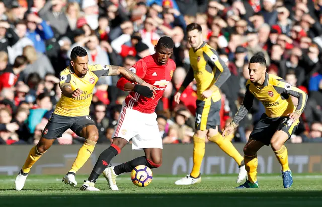 Theo Walcott and Paul Pogba