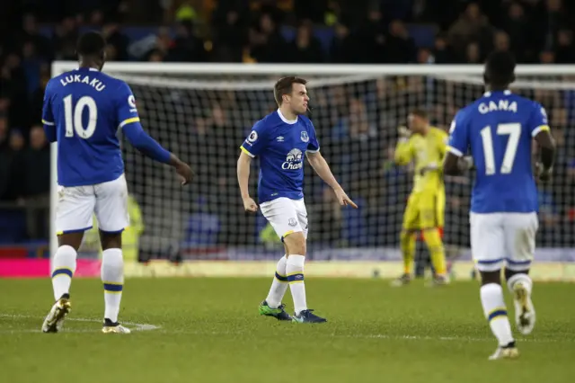 Seamus Coleman celebrates