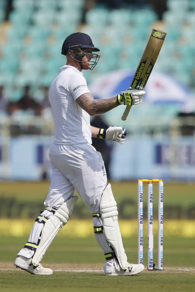 England's Ben Stokes reaches 50