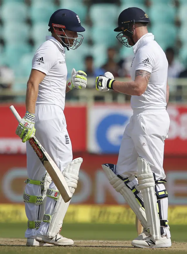 England's Jonny Bairstow and Ben Stokes