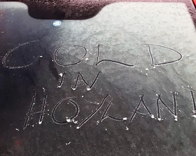 Frosty windscreen